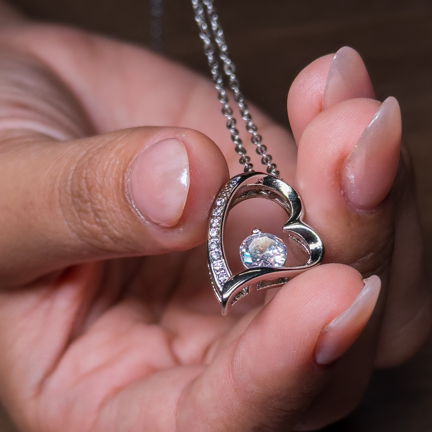 Eternal Grace of Love - Heart Pendant Necklace - Gift for her