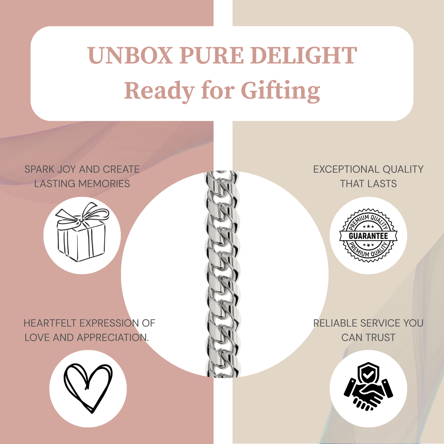 Happy Fathers Day Dad Gift - Cuban Chain Necklace Gold - Father's Day Jewelry from Child - Dad Necklace Gift - Grateful Dad Present