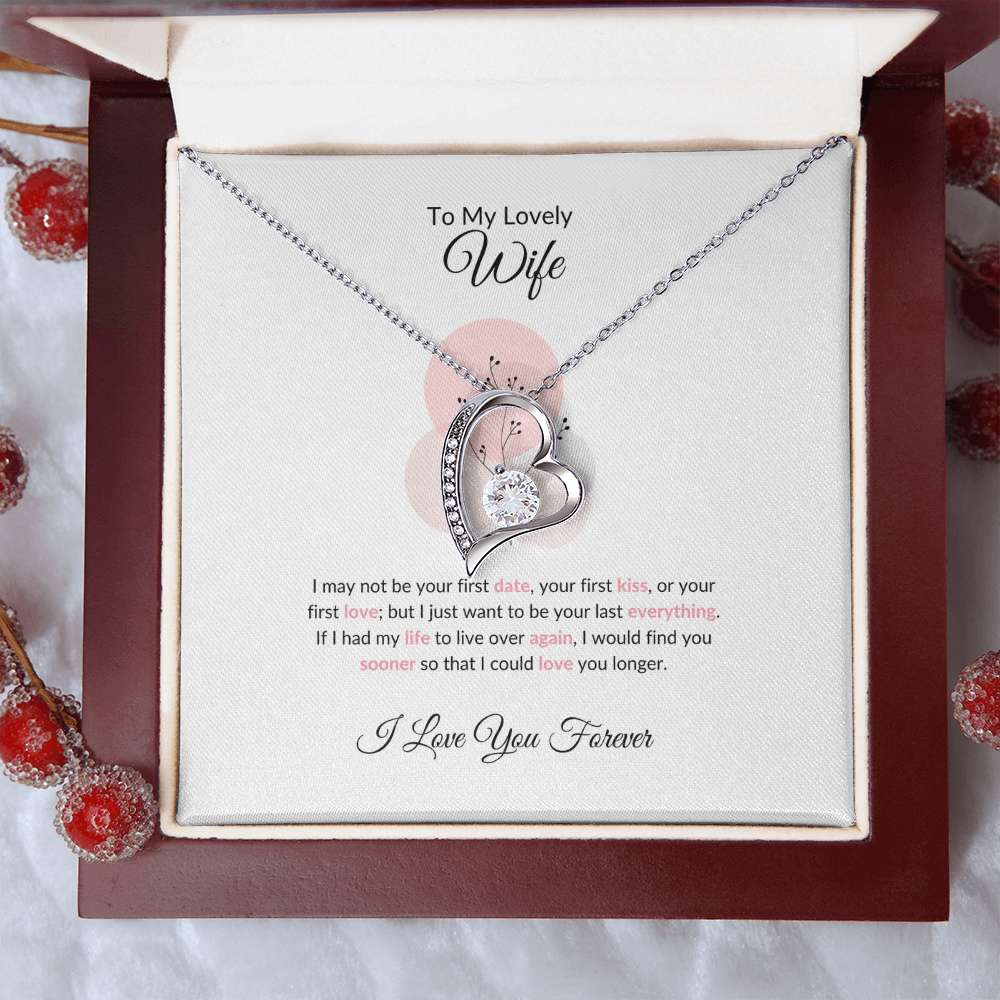 "I Would Find You Sooner" Heart Necklace for Wife, Romantic Anniversary Gift, Love Jewelry