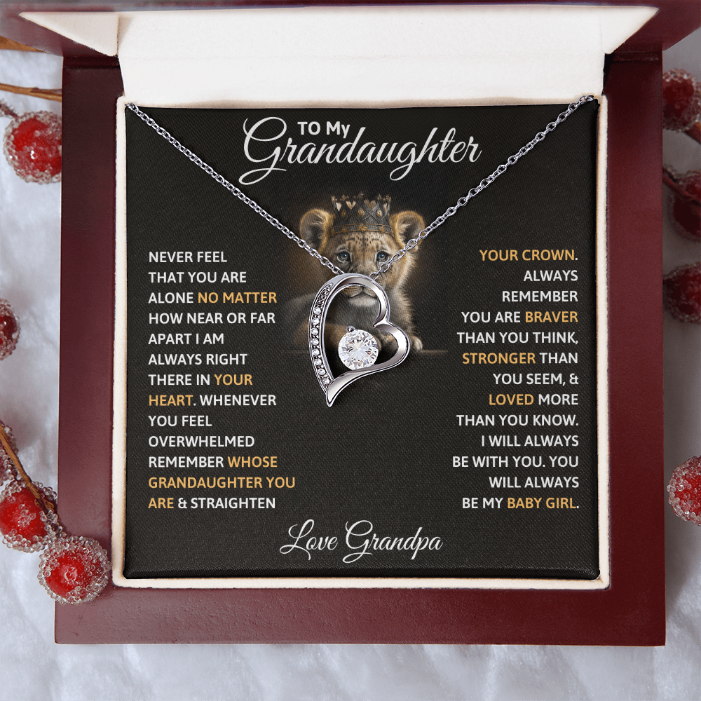 From grandpa message - heart necklace