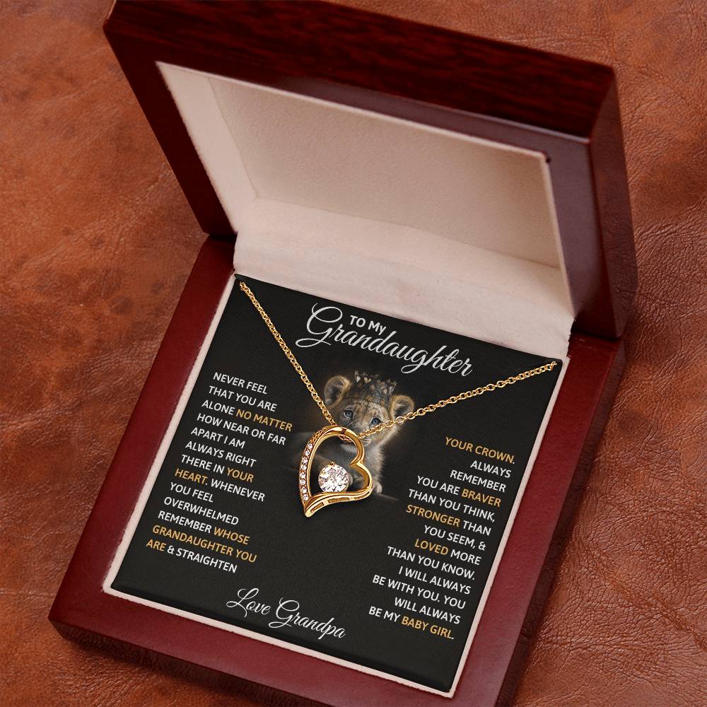From grandpa message - heart necklace