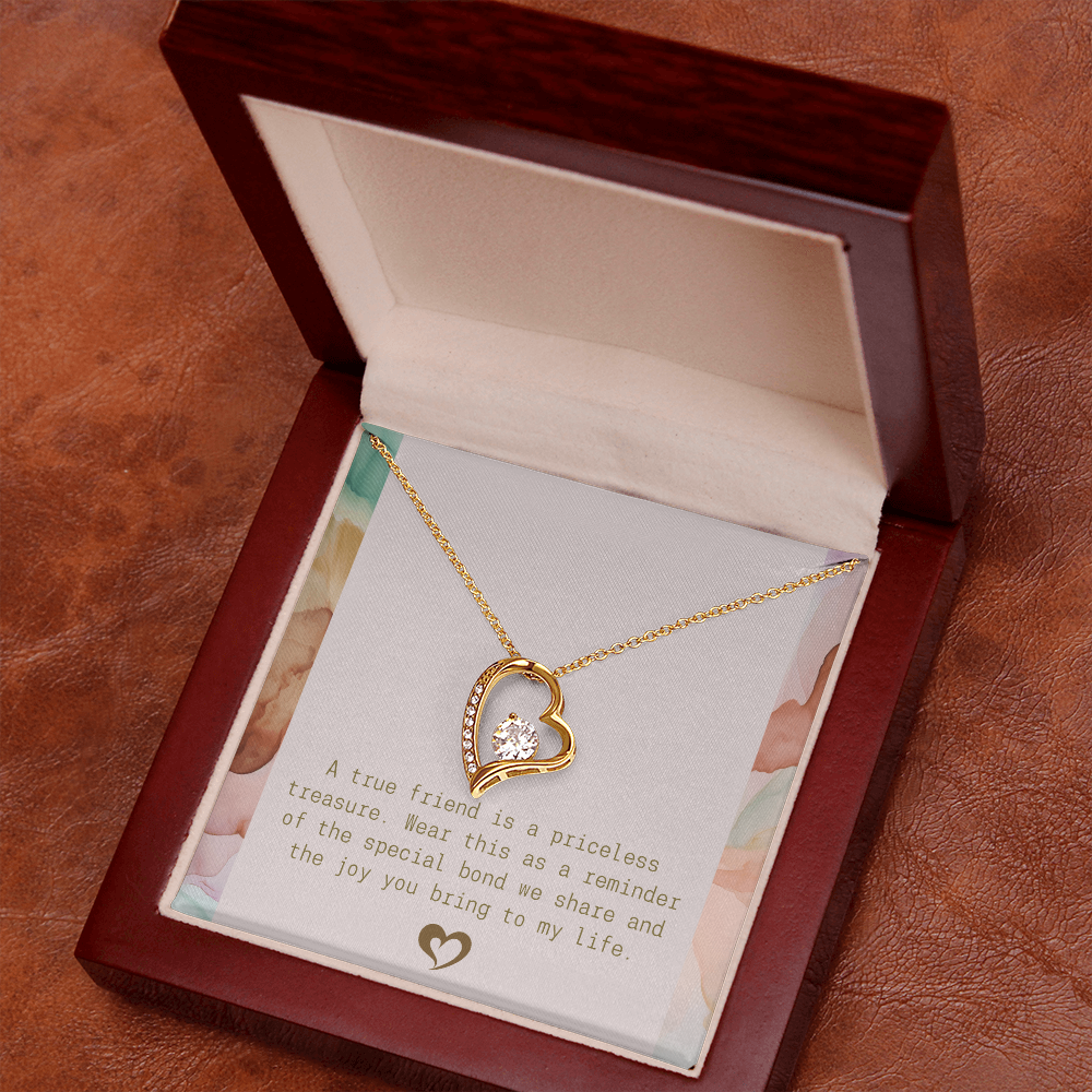 A True Friend Necklace – Elegant Silver Pendant - forever love necklace