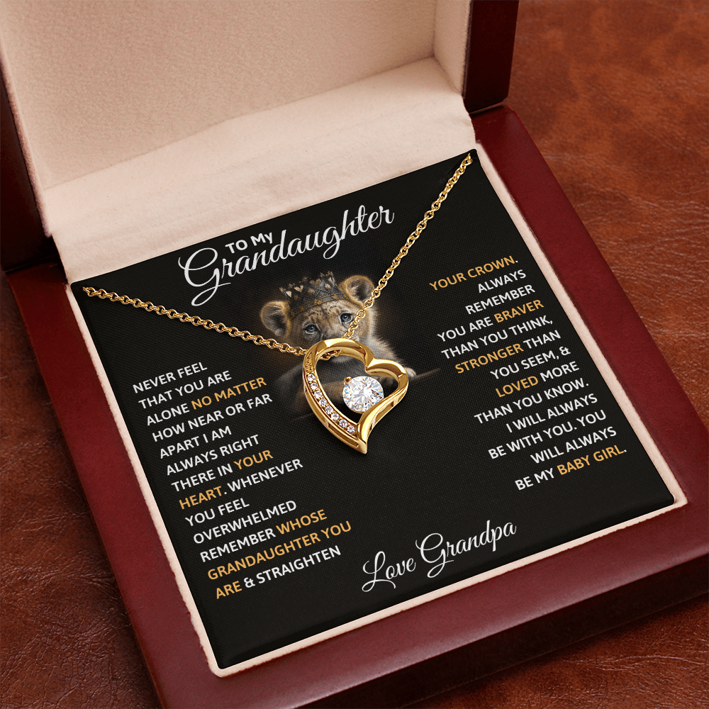 From grandpa message - heart necklace