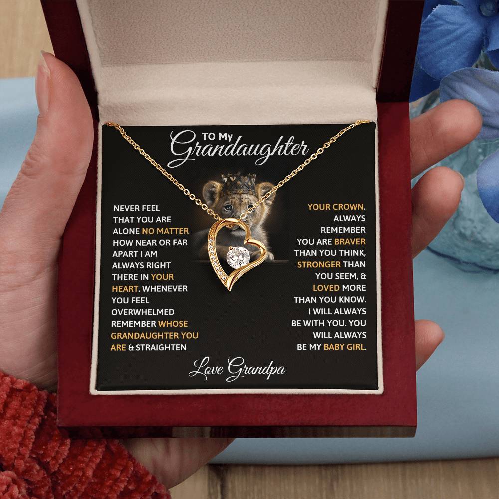 From grandpa message - heart necklace