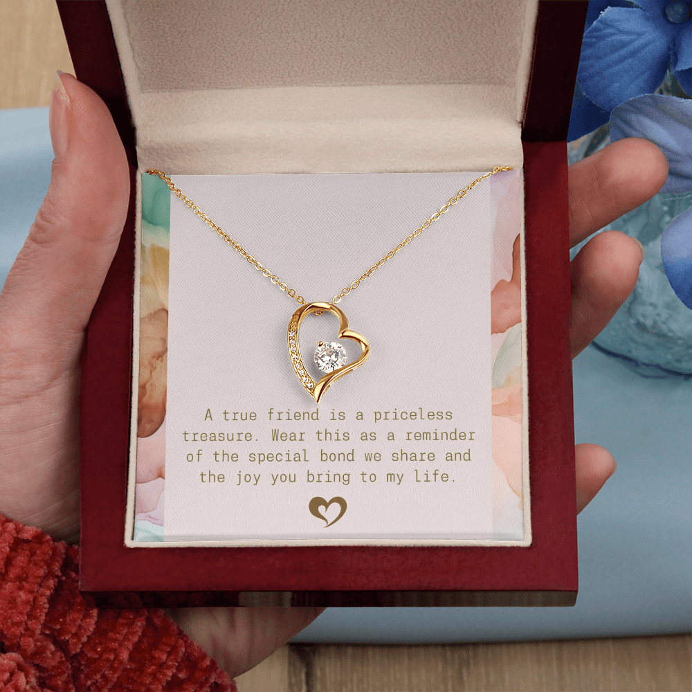 A True Friend Necklace – Elegant Silver Pendant - forever love necklace