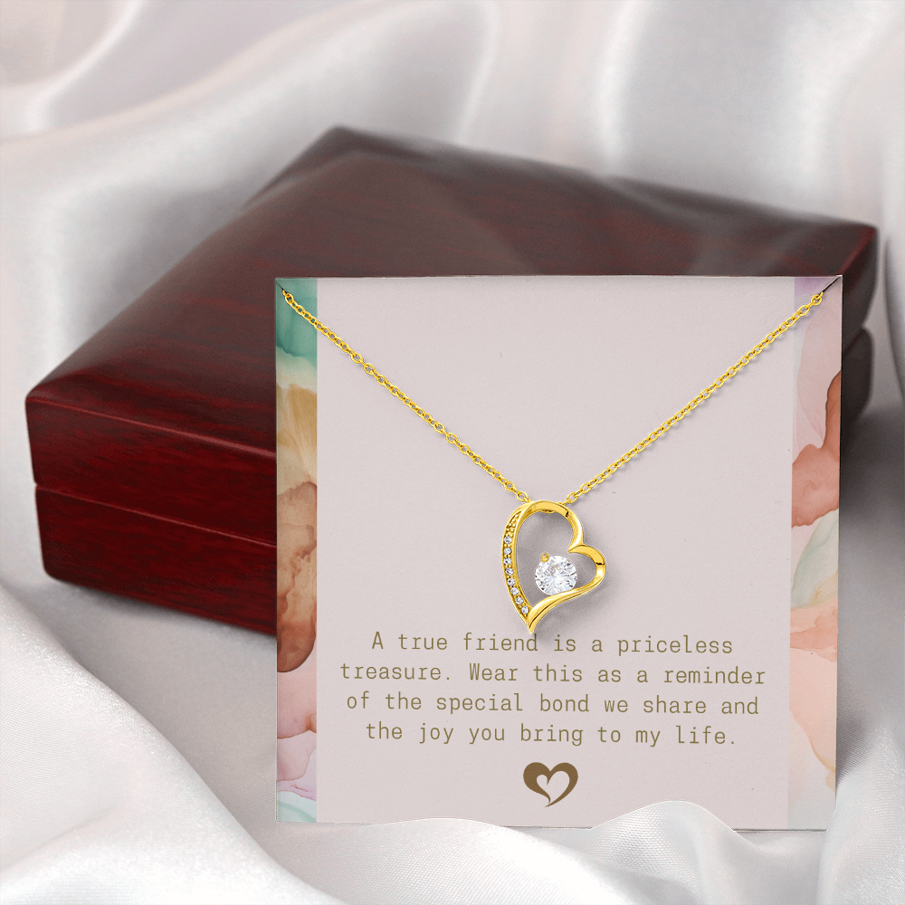 A True Friend Necklace – Elegant Silver Pendant - forever love necklace