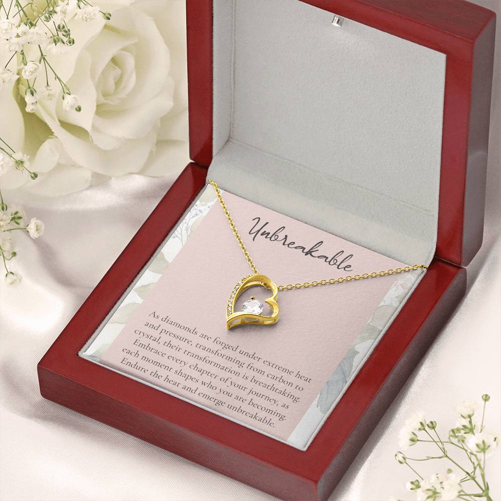 Unbreakable Heart Necklace – Inspirational Diamond Pendant