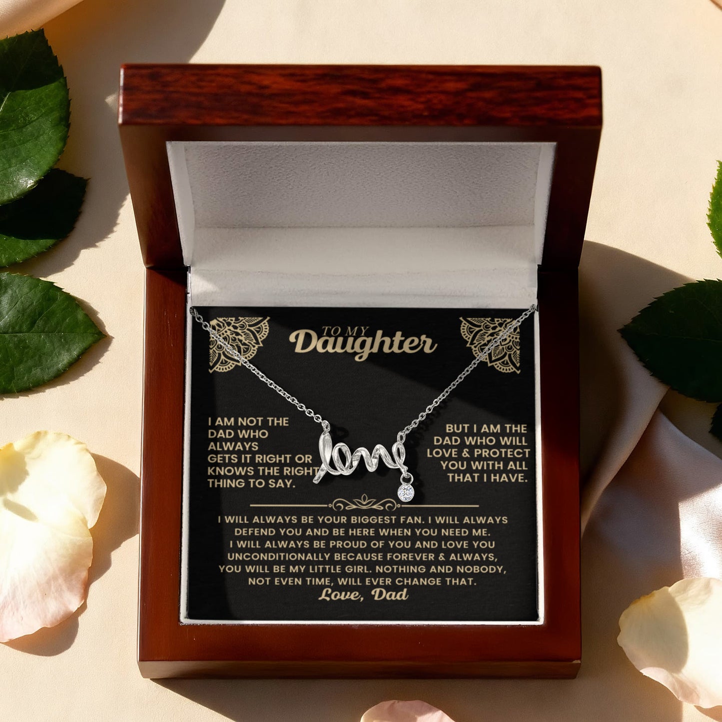 Meaningful Dad to Daughter Necklace - 'From The Moment I Held You' love Jewelry | Touching Father Daughter Gifts That Show Your Love