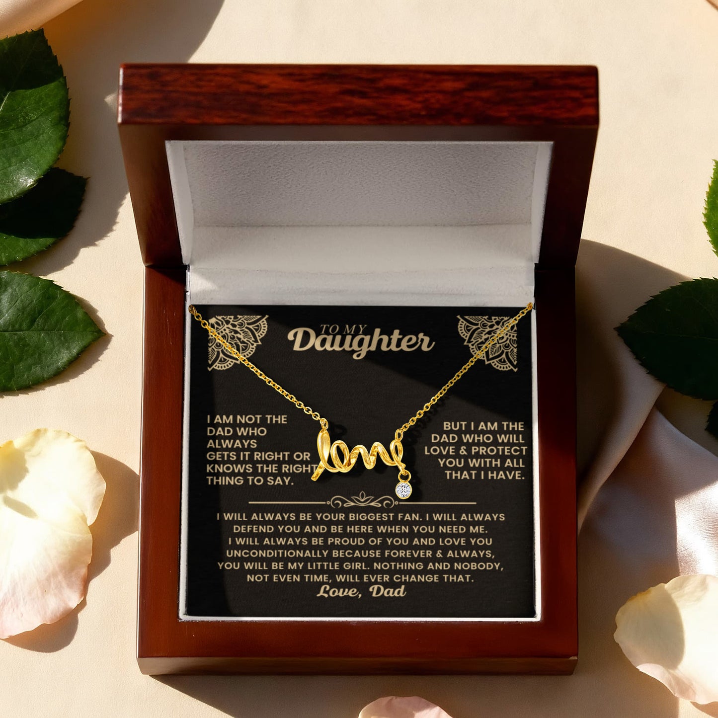 Meaningful Dad to Daughter Necklace - 'From The Moment I Held You' love Jewelry | Touching Father Daughter Gifts That Show Your Love