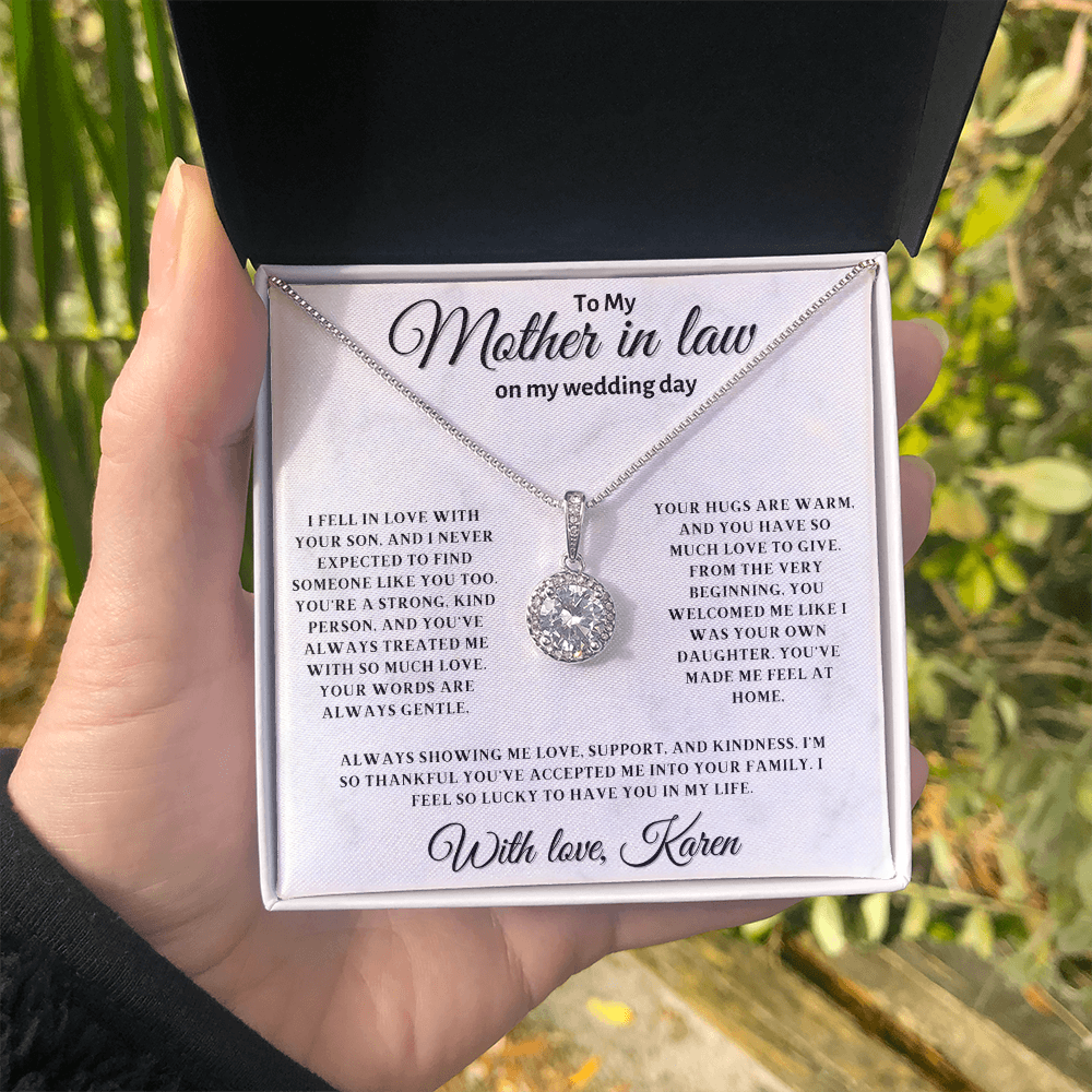 Personalized Mother In Law Necklace, Birthday Gift for Mom In Law, Custom Mother In Law Wedding Gift - Eternal Hope