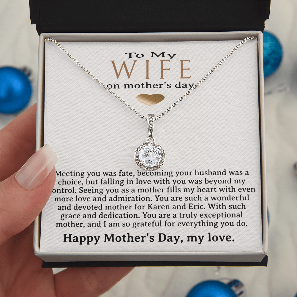 Personalized Wife Mother's Day Necklace, Choice of 6 Styles, Husband to Wife, Appreciation Jewelry