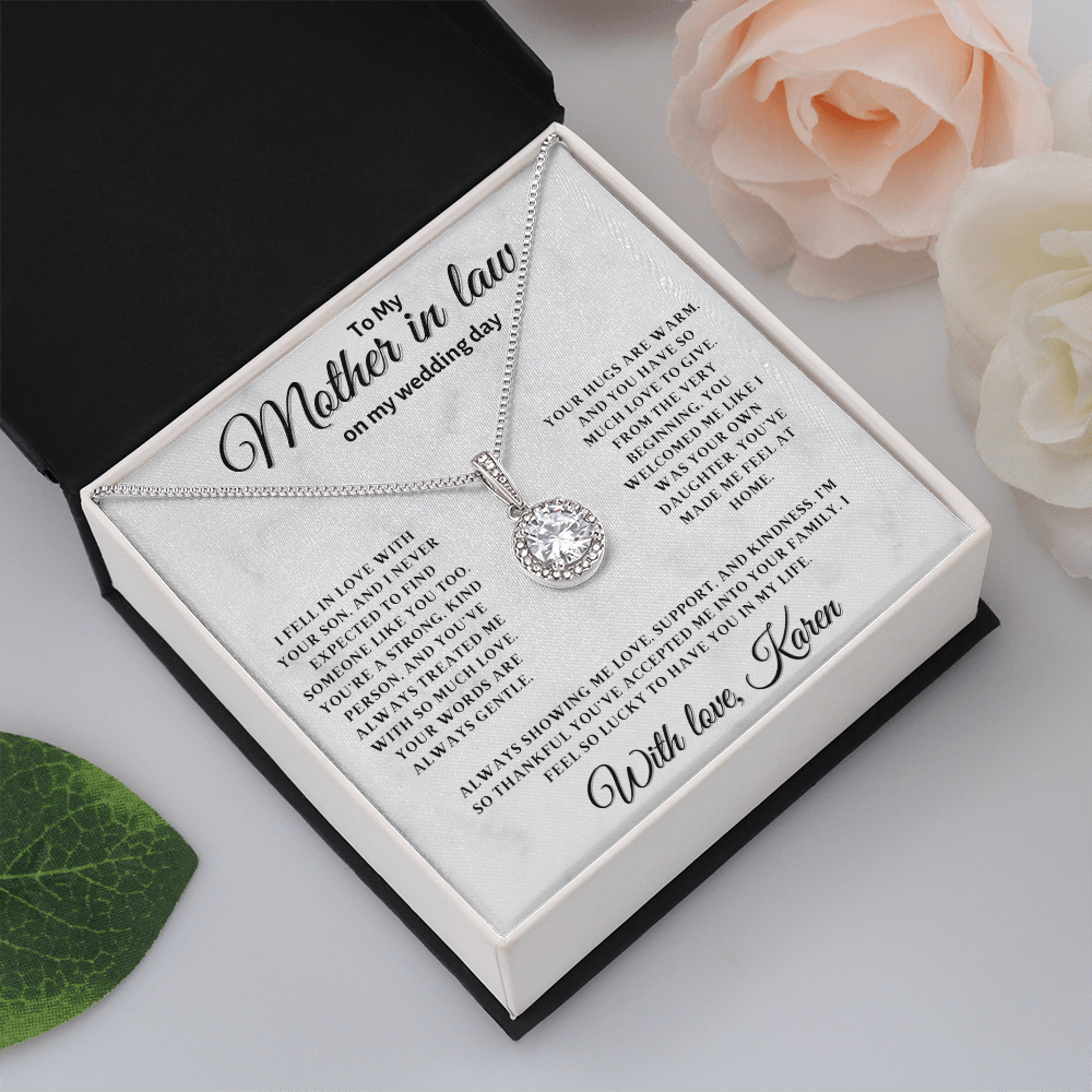 Personalized Mother In Law Necklace, Birthday Gift for Mom In Law, Custom Mother In Law Wedding Gift - Eternal Hope