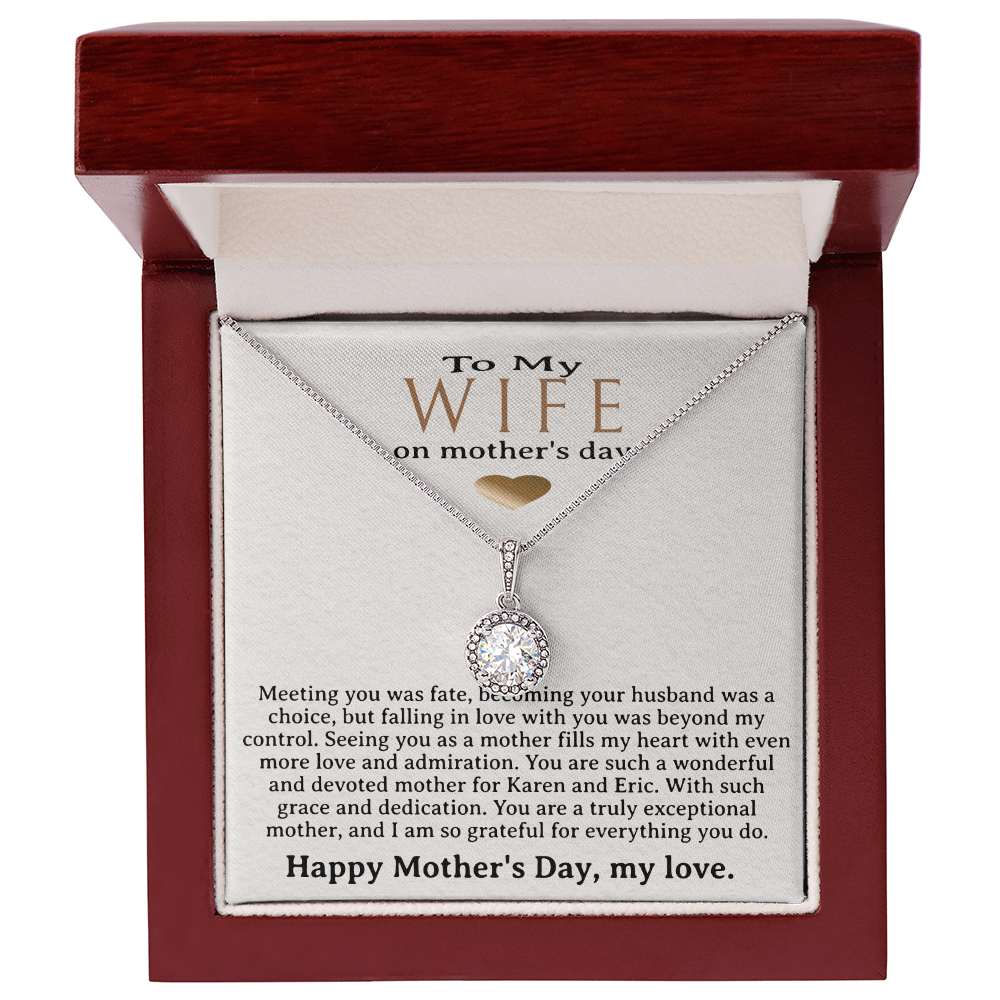 Personalized Wife Mother's Day Necklace, Choice of 6 Styles, Husband to Wife, Appreciation Jewelry