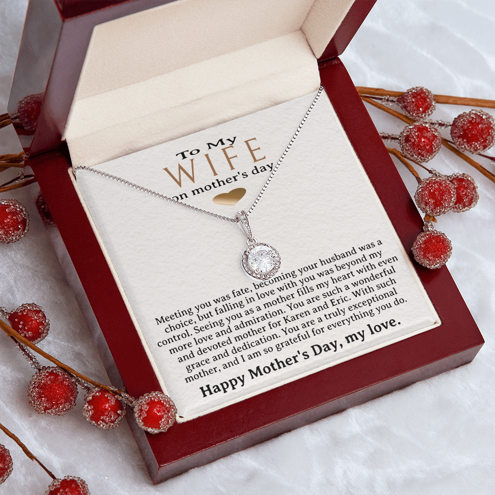 Personalized Wife Mother's Day Necklace, Choice of 6 Styles, Husband to Wife, Appreciation Jewelry