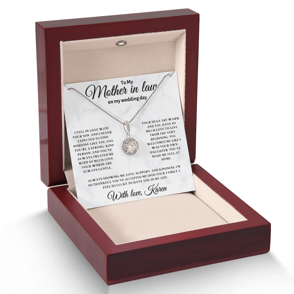 Personalized Mother In Law Necklace, Birthday Gift for Mom In Law, Custom Mother In Law Wedding Gift - Eternal Hope