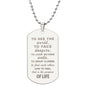 Purpose of Life - Inspirational Dog Tag Necklace