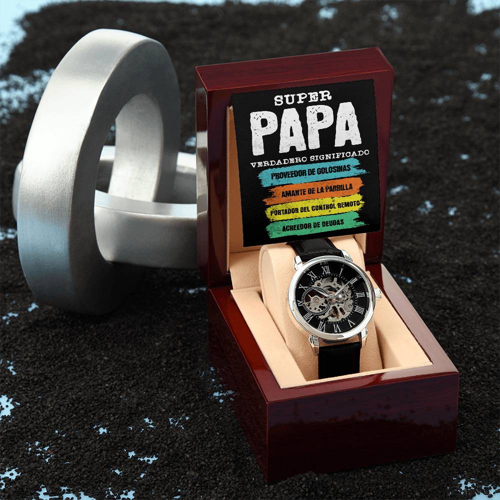 Reloj Elegante para Hombre con Diseño Openwork - El Regalo Perfecto para el Día del Padre
