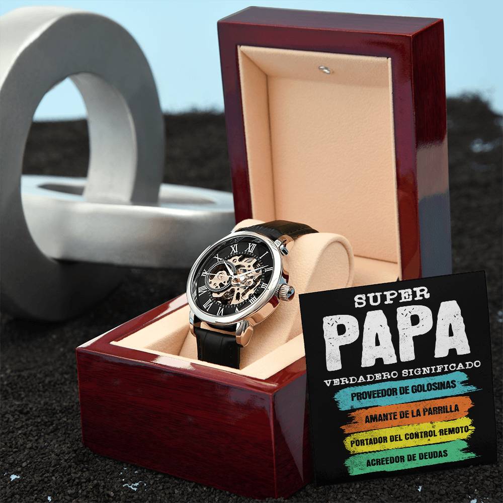 Reloj Elegante para Hombre con Diseño Openwork - El Regalo Perfecto para el Día del Padre