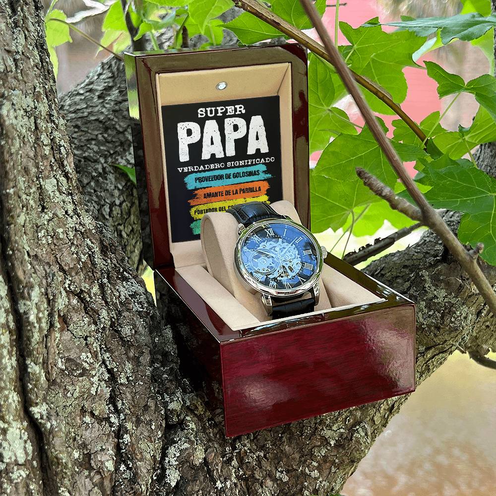 Reloj Elegante para Hombre con Diseño Openwork - El Regalo Perfecto para el Día del Padre