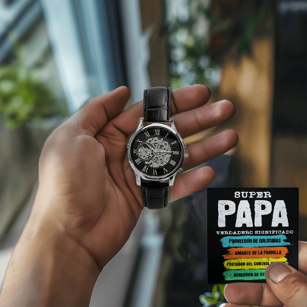 Reloj Elegante para Hombre con Diseño Openwork - El Regalo Perfecto para el Día del Padre