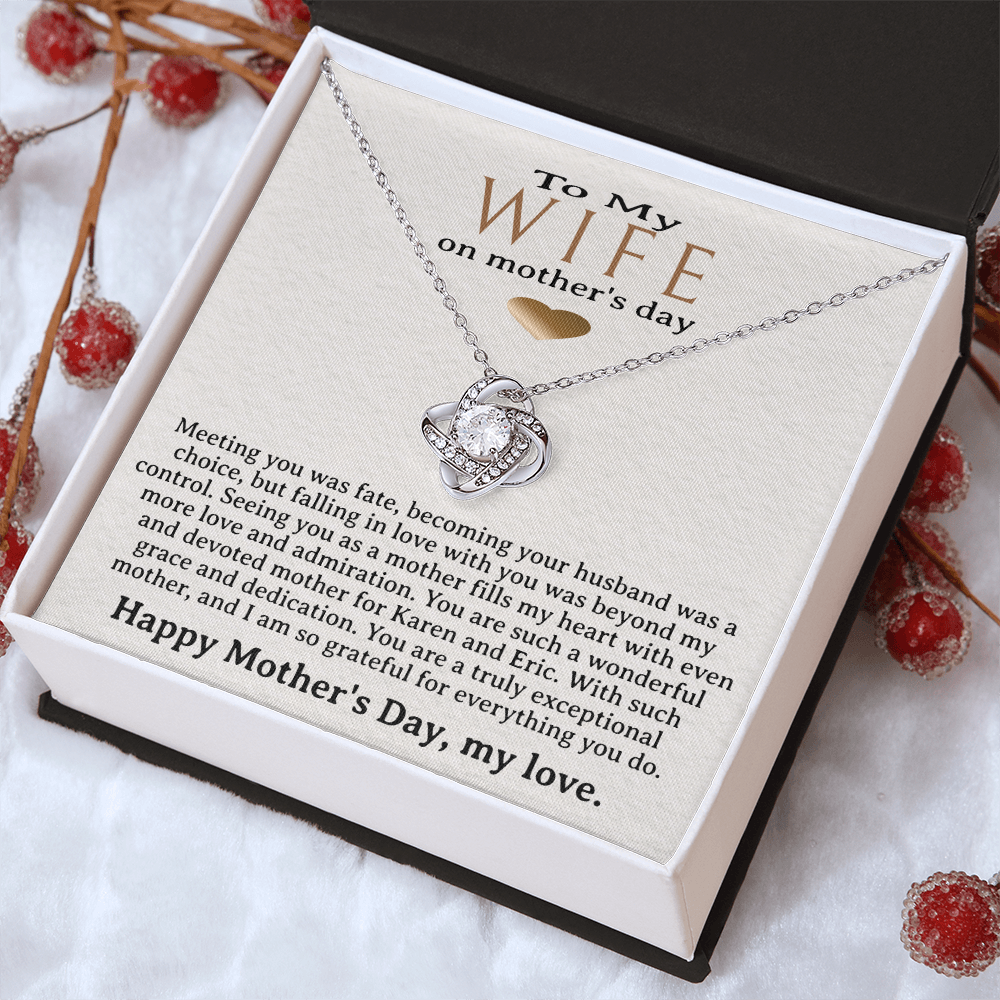 Personalized Wife Mother's Day Necklace, Choice of 6 Styles, Husband to Wife, Appreciation Jewelry