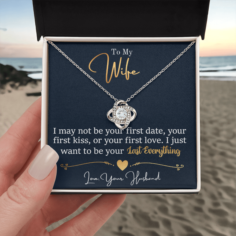 "To My Wife" Love Knot Necklace, Romantic Gift for Wife, Anniversary Jewelry