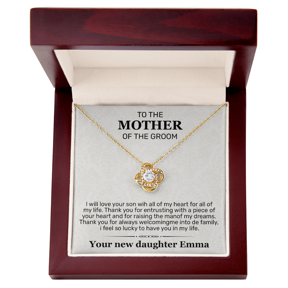 Mother of the Groom Gift from Bride, Wedding Gift for Groom's Mom, Mother in Law Necklace, Future MIL Gift, Thank You Gift from Daughter in Law