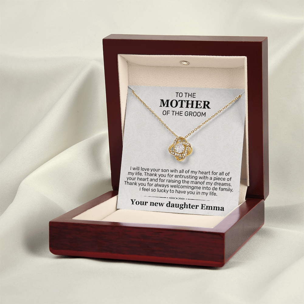 Mother of the Groom Gift from Bride, Wedding Gift for Groom's Mom, Mother in Law Necklace, Future MIL Gift, Thank You Gift from Daughter in Law