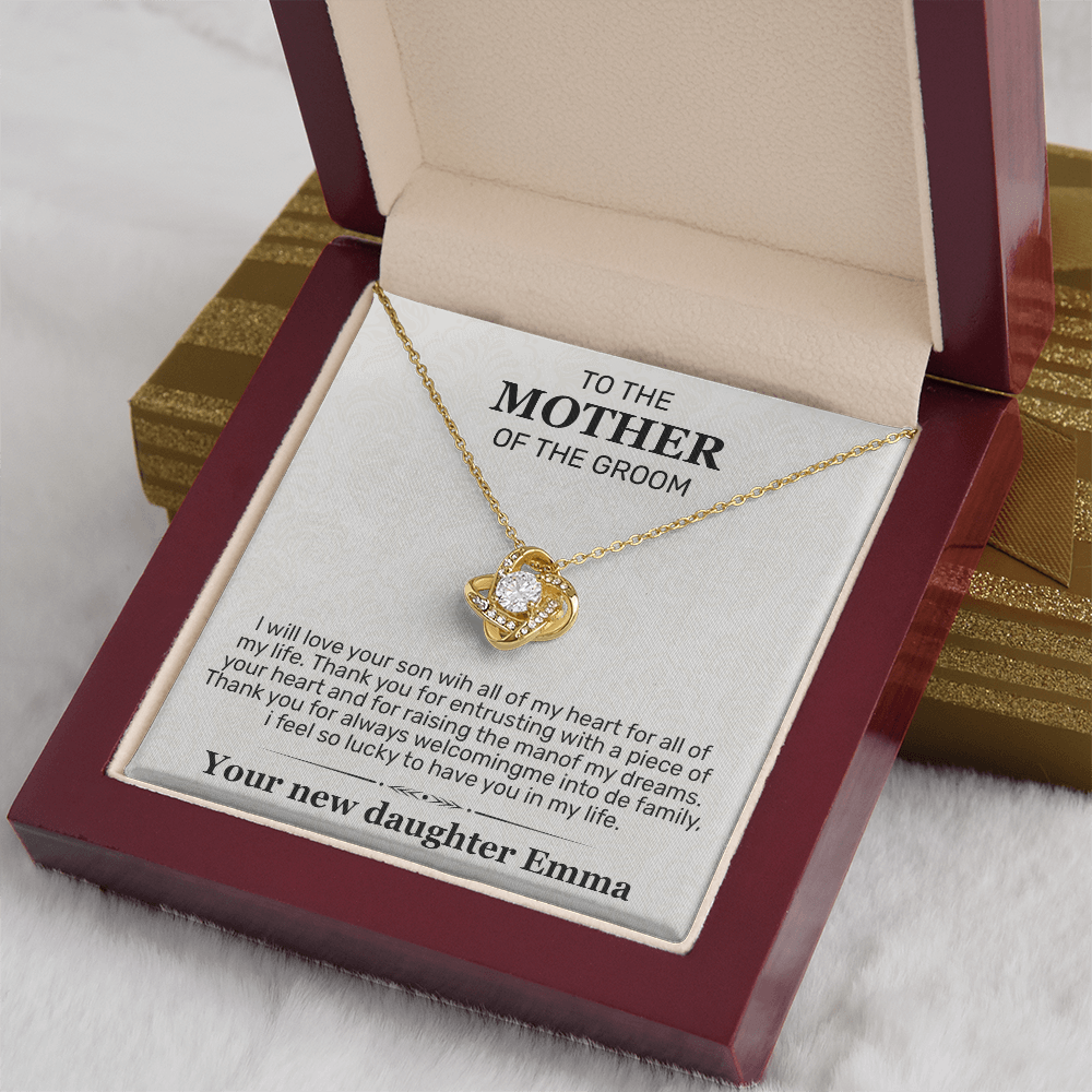Mother of the Groom Gift from Bride, Wedding Gift for Groom's Mom, Mother in Law Necklace, Future MIL Gift, Thank You Gift from Daughter in Law