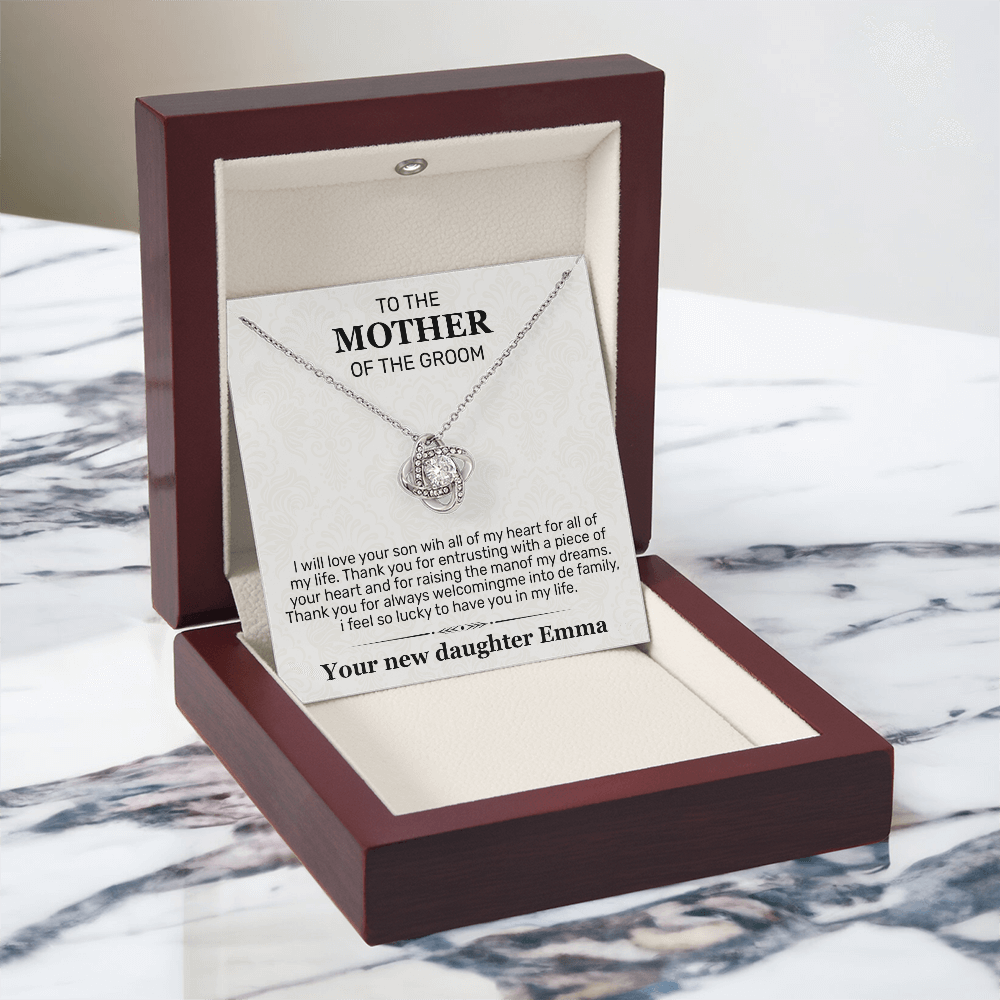 Mother of the Groom Gift from Bride, Wedding Gift for Groom's Mom, Mother in Law Necklace, Future MIL Gift, Thank You Gift from Daughter in Law
