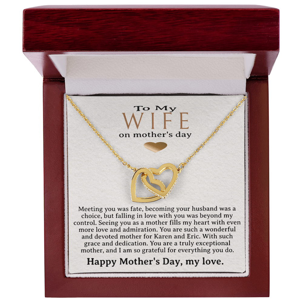 Personalized Wife Mother's Day Necklace, Choice of 6 Styles, Husband to Wife, Appreciation Jewelry