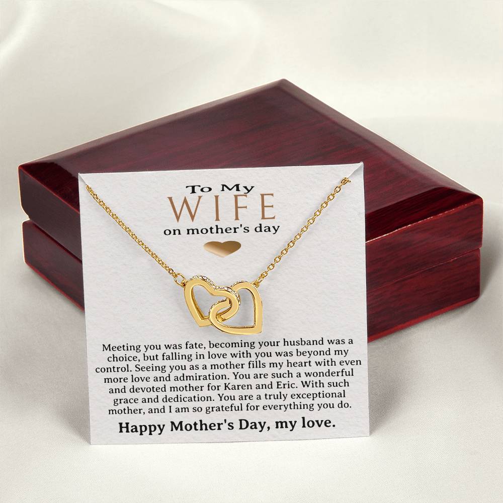 Personalized Wife Mother's Day Necklace, Choice of 6 Styles, Husband to Wife, Appreciation Jewelry