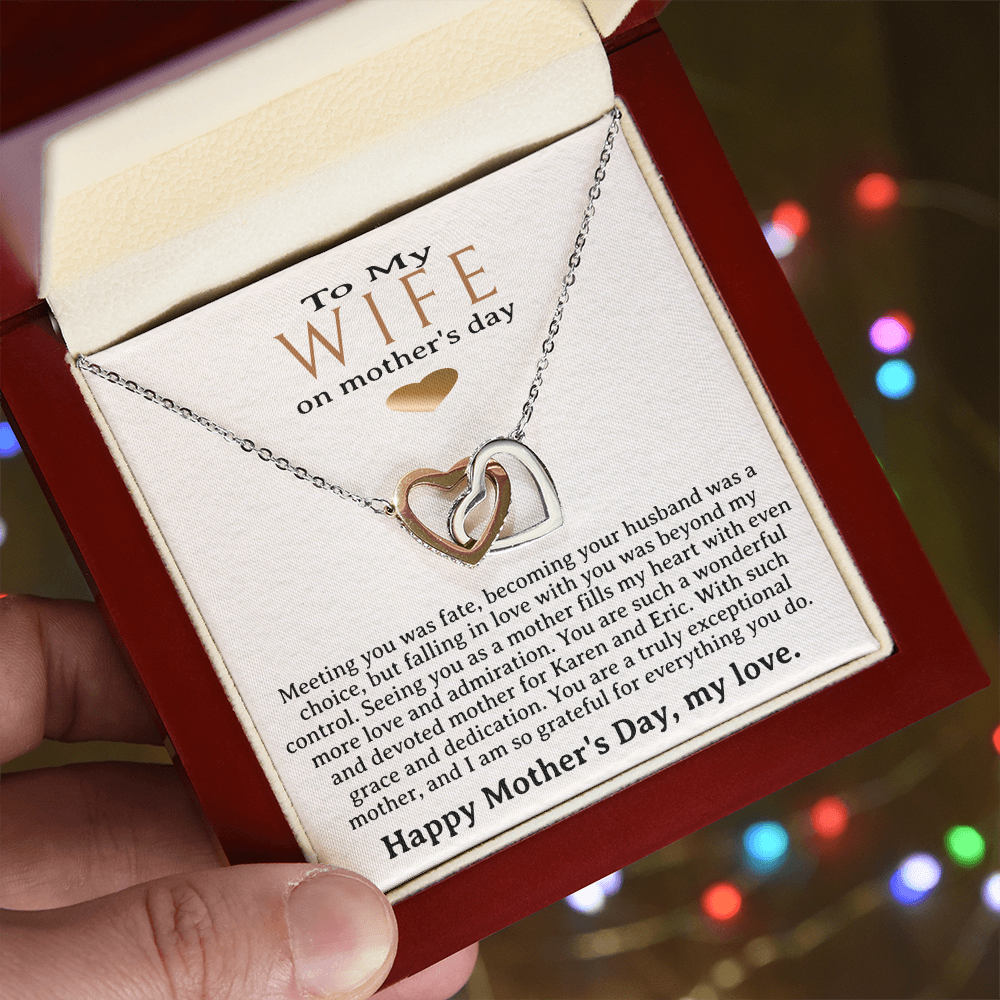 Personalized Wife Mother's Day Necklace, Choice of 6 Styles, Husband to Wife, Appreciation Jewelry