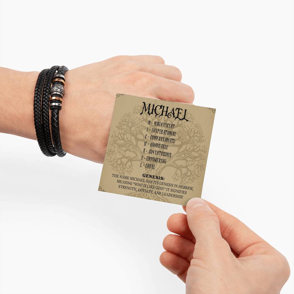 Men's 'Love You Forever' Bracelet - Personalized Acrostic Unique Name Origins and Meanings