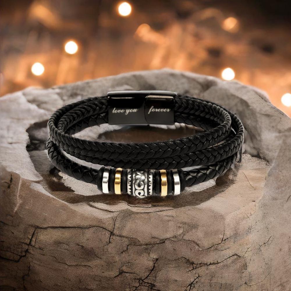 Men's 'Love You Forever' Bracelet - Personalized Acrostic Unique Name Origins and Meanings