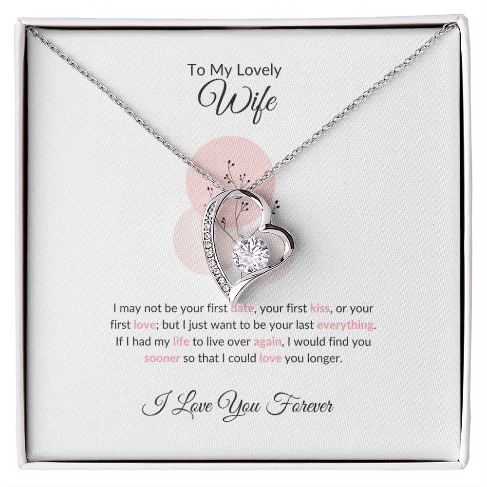"I Would Find You Sooner" Heart Necklace for Wife, Romantic Anniversary Gift, Love Jewelry