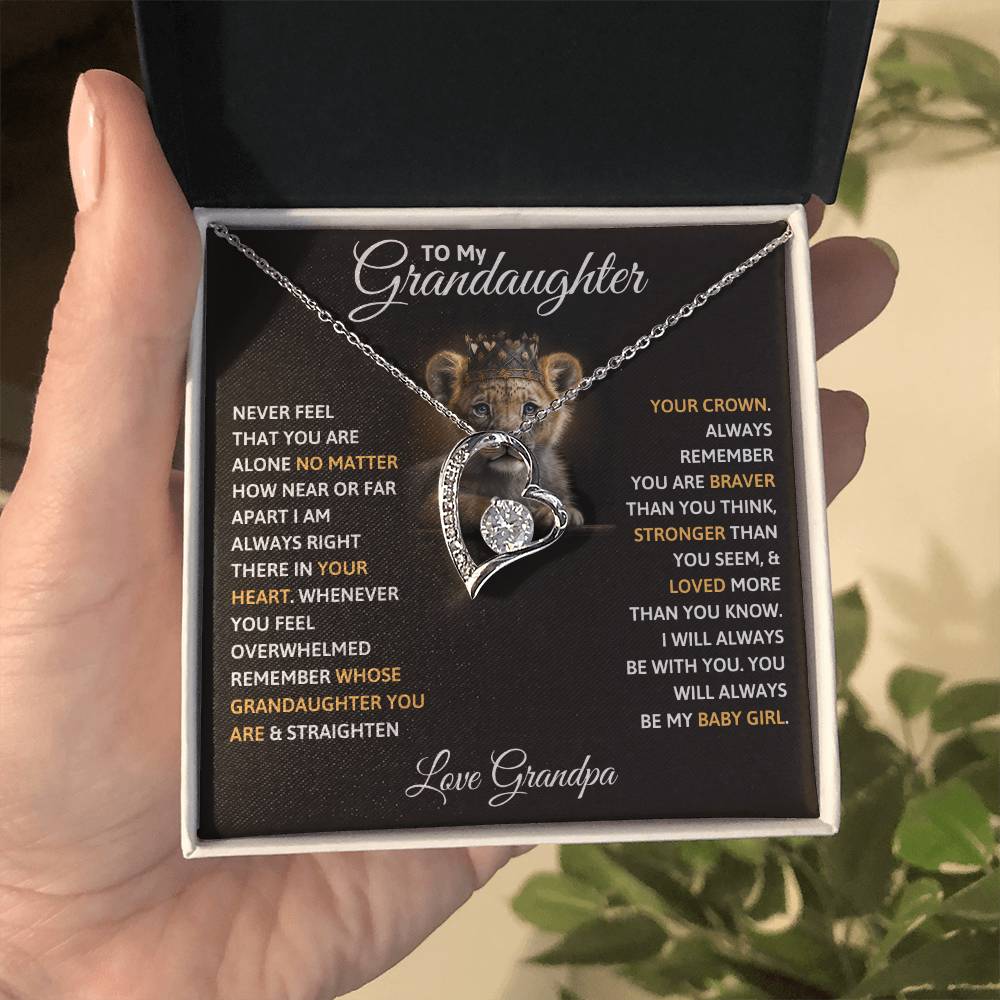 From grandpa message - heart necklace