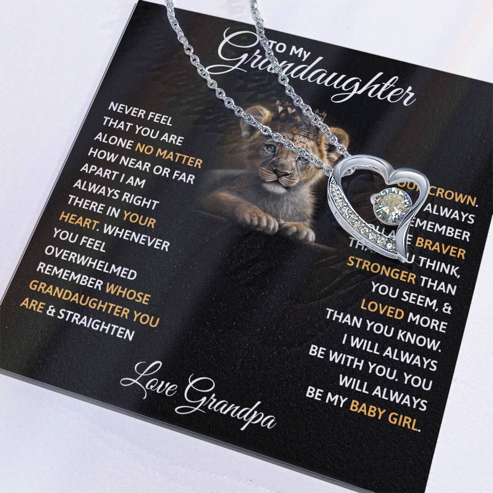 From grandpa message - heart necklace