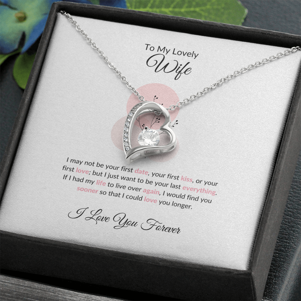 "I Would Find You Sooner" Heart Necklace for Wife, Romantic Anniversary Gift, Love Jewelry