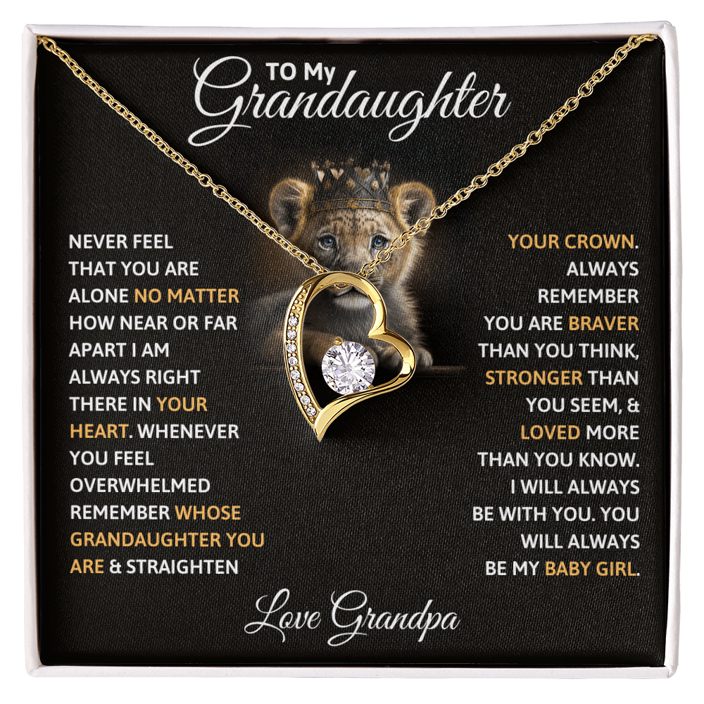 From grandpa message - heart necklace