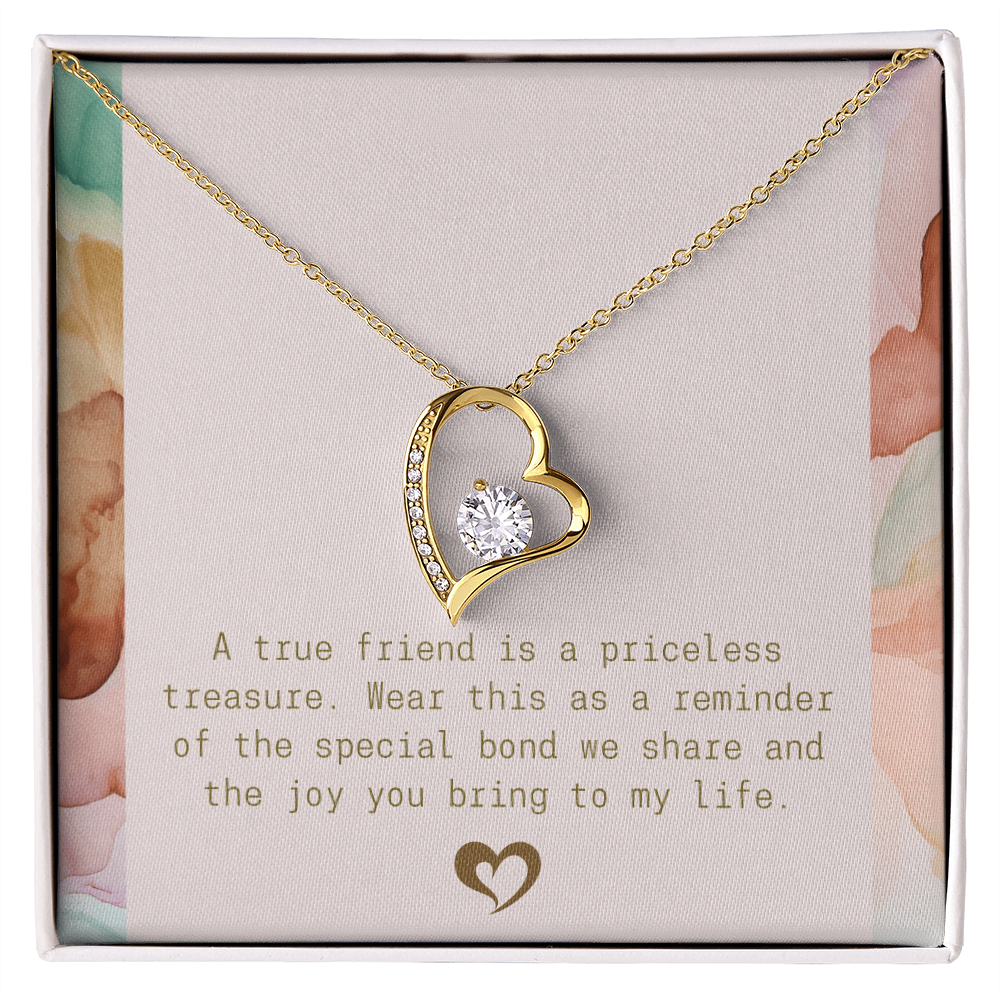 A True Friend Necklace – Elegant Silver Pendant - forever love necklace
