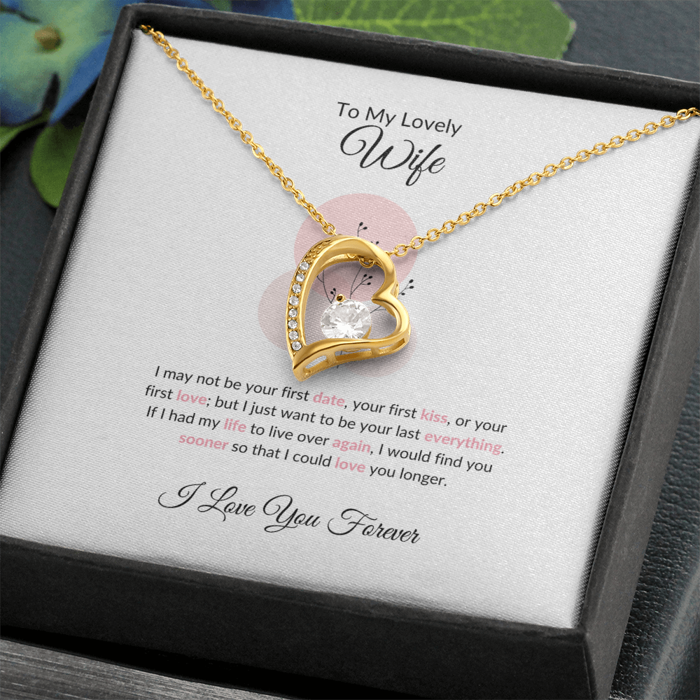 "I Would Find You Sooner" Heart Necklace for Wife, Romantic Anniversary Gift, Love Jewelry