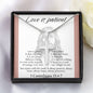Love is Patient Cross Necklace, Faith Pendant, Christian Gift, Biblical Jewelry, Scripture Chain, Spiritual Keepsake, Devotion Token