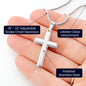 Love is Patient Cross Necklace, Faith Pendant, Christian Gift, Biblical Jewelry, Scripture Chain, Spiritual Keepsake, Devotion Token