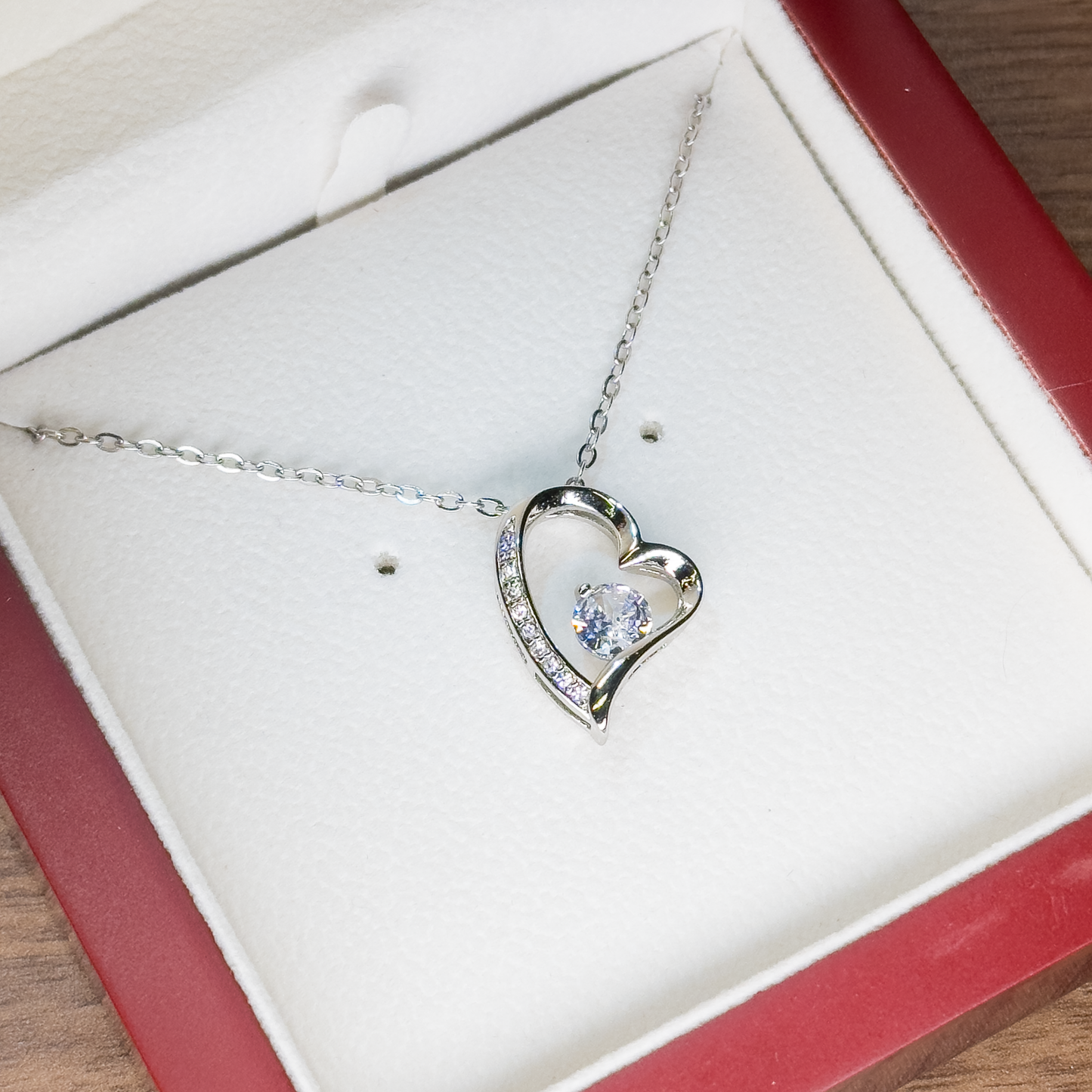 Eternal Grace of Love - Heart Pendant Necklace - Gift for her