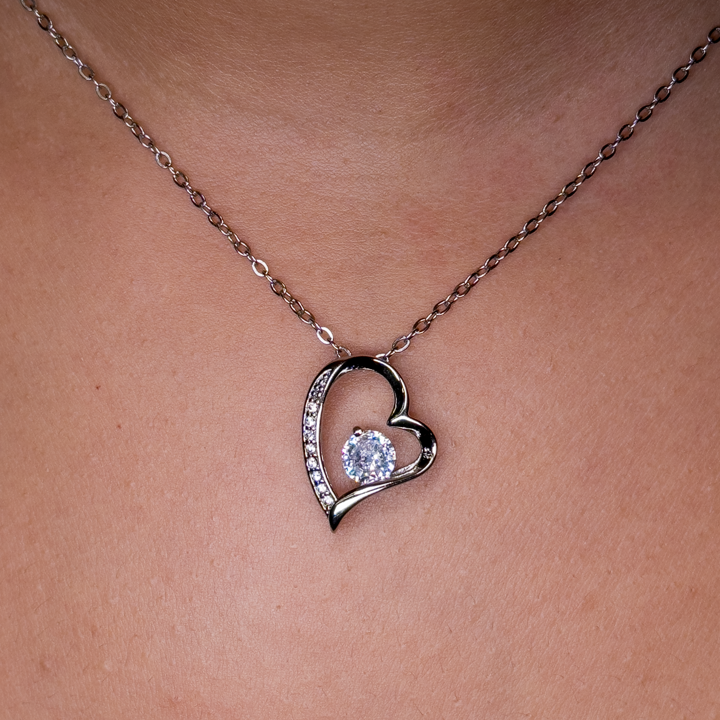 Eternal Grace of Love - Heart Pendant Necklace - Gift for her