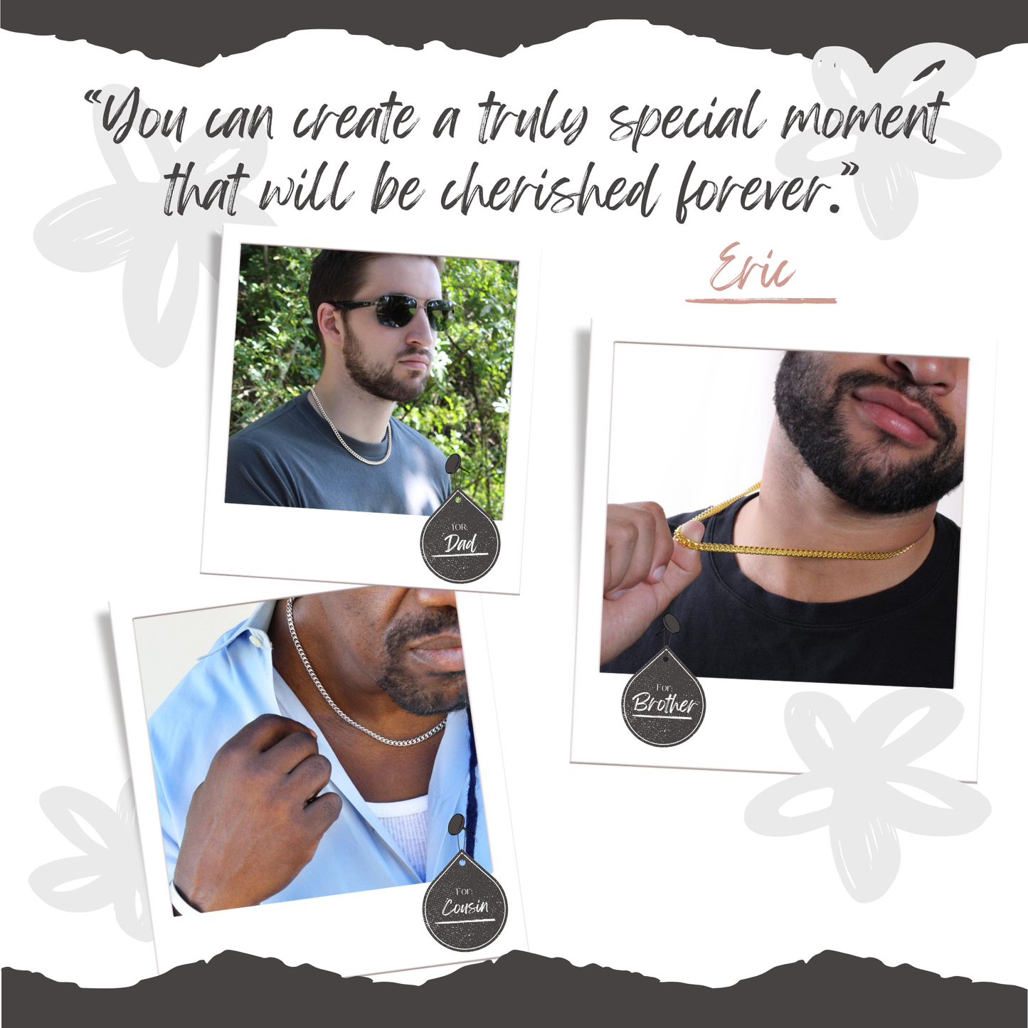 Happy Fathers Day Dad Gift - Cuban Chain Necklace Gold - Father's Day Jewelry from Child - Dad Necklace Gift - Grateful Dad Present