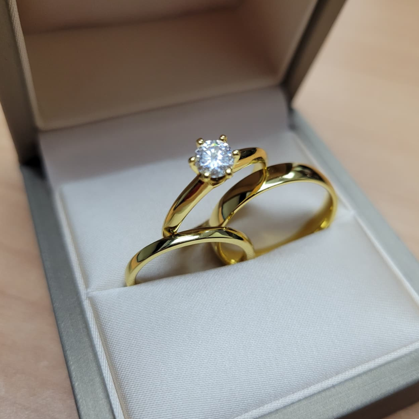 Serene Light - Wedding Ring Trios - 925 Sterling Silver