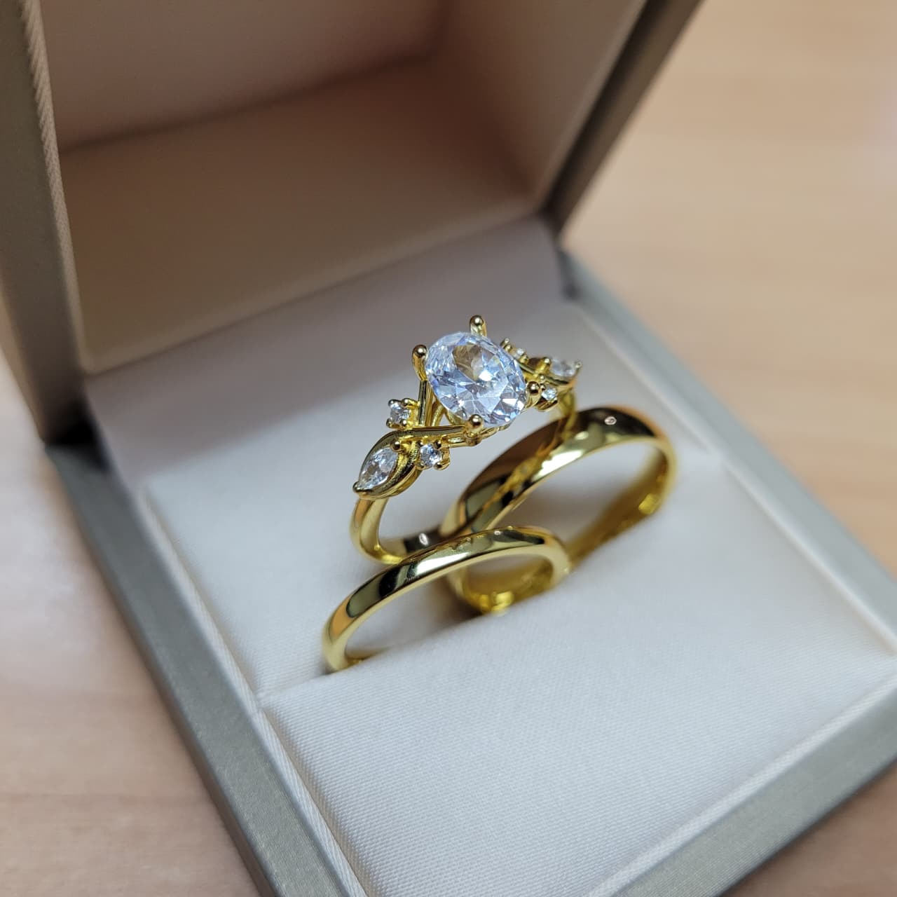 Garden of Light- Wedding Ring Trios - 925 Sterling Silver