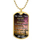 Inspirational Dog Tag Necklace - "The Purpose of Life"